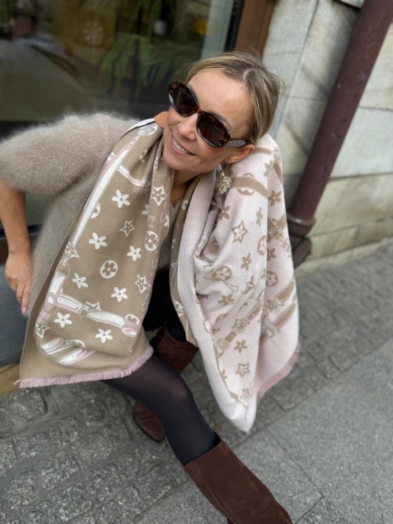 Szal Flowers&Cappuccino