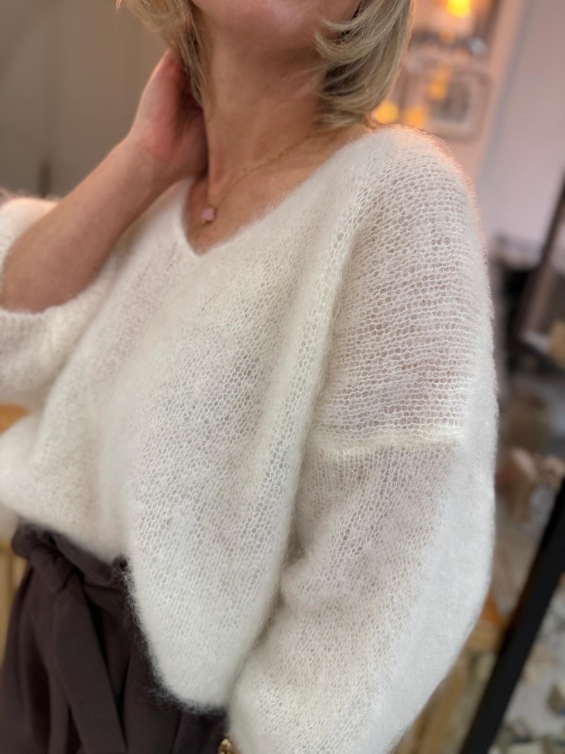 Miniatura produktu Sweter Kid Moher White