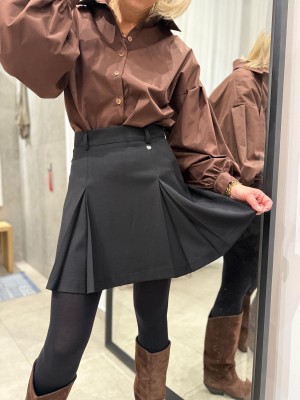 Garniturowa Spódniczka mini w kolorze czarnym Luxe Black