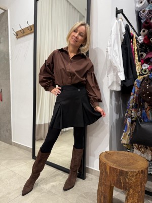 Garniturowa Spódniczka mini w kolorze czarnym Luxe Black