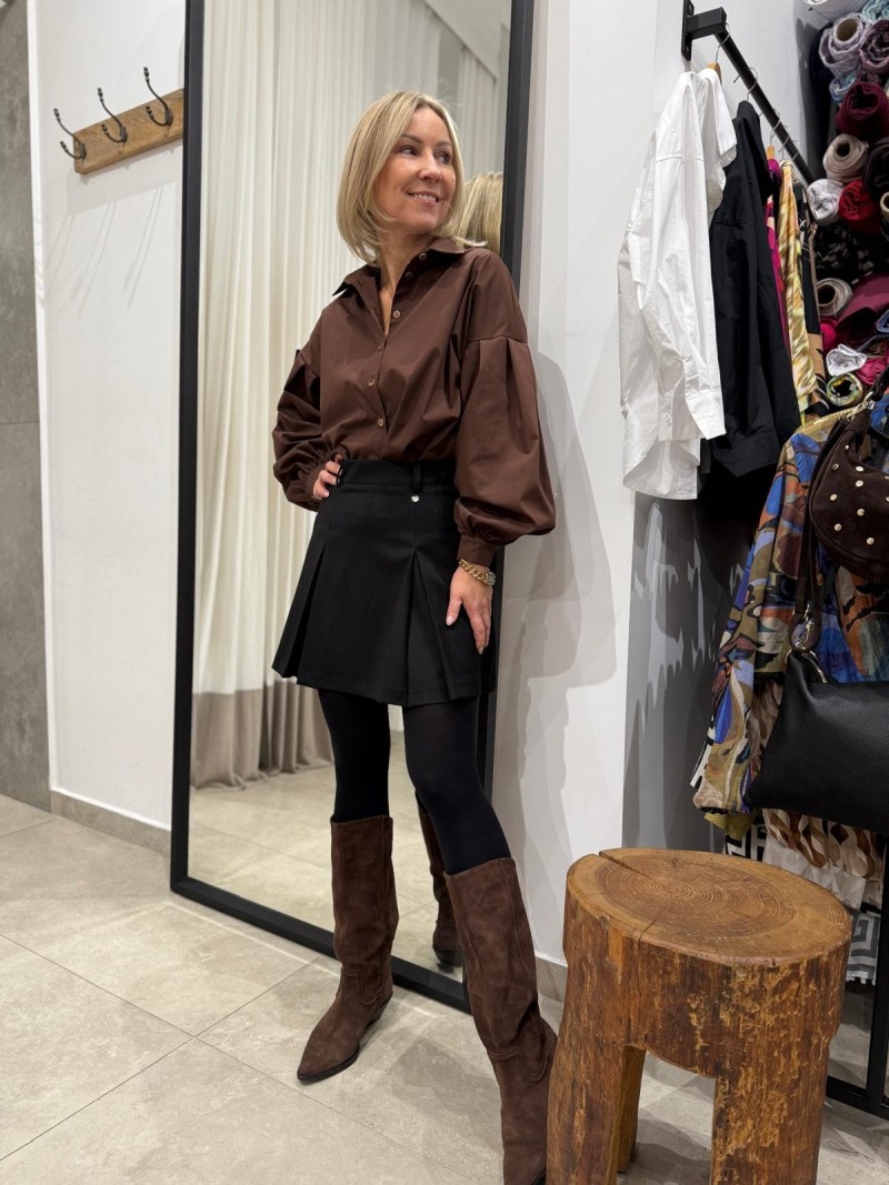 Miniatura produktu Garniturowa Spódniczka mini w kolorze czarnym Luxe Black