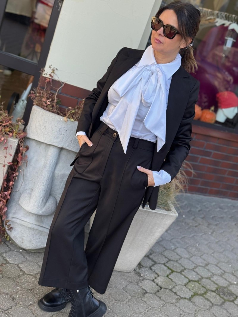 Miniatura produktu Czarne Spodnie Garniturowe damskie Cropped Black&Crown