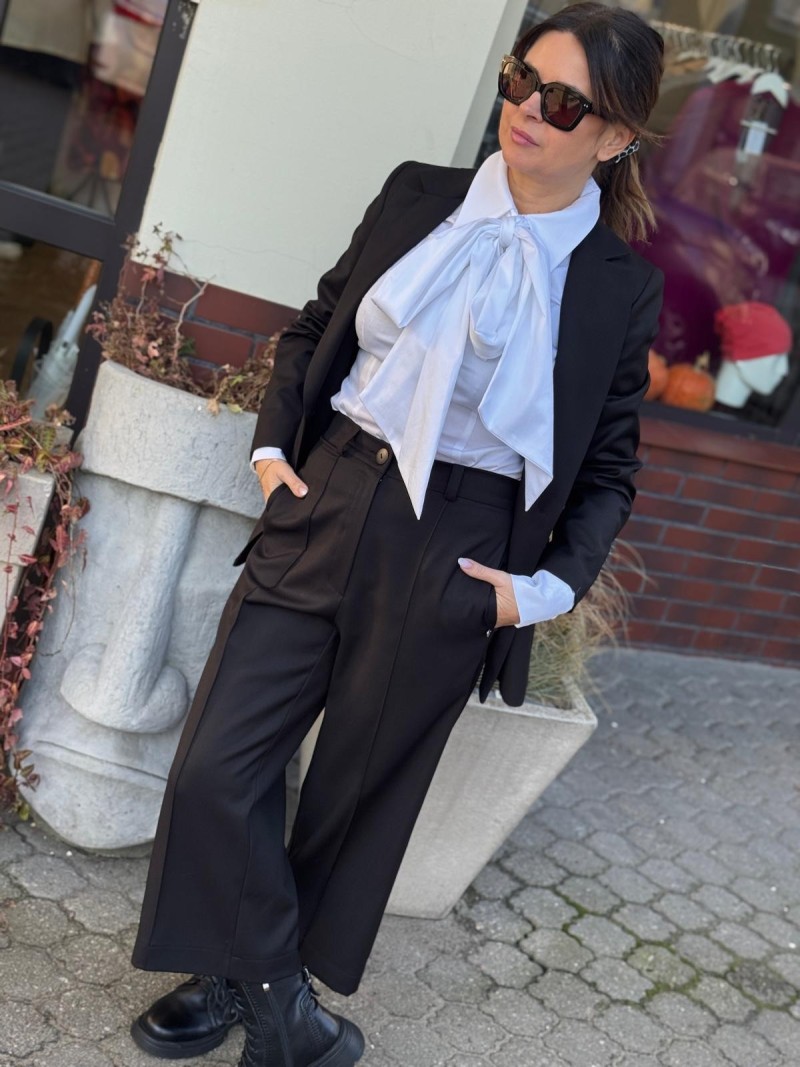 Miniatura produktu Czarne Spodnie Garniturowe damskie Cropped Black&Crown