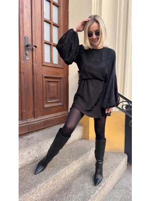 Spódnica mini w kwiaty w kolorze czarnym Shorts Soley Black&Flowers