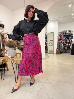 Klasyczny Top z wiskozy w kolorze grafitowym Klif Graphite