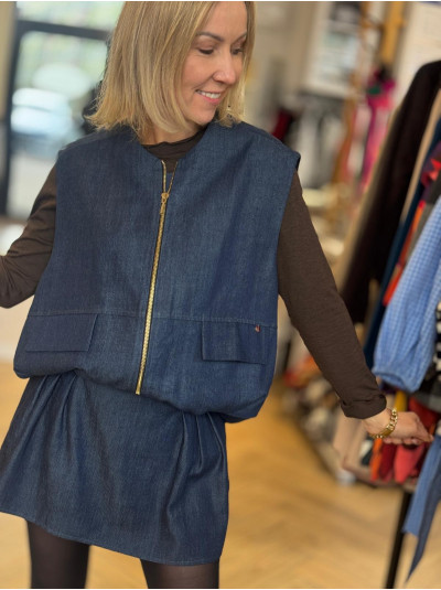 Spódnico-spodenki w kolorze ciemnoniebieskim Mini Liam Jeans&Lyocell