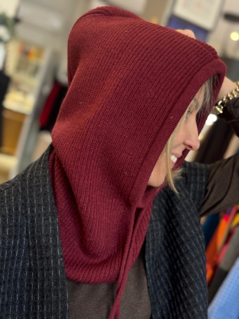 Miniatura produktu Bordowy Ciepły Komino-kaptur z dodatkiem kaszmiru Cashmere&Bordo