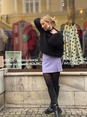 Lawendowa Spódniczka Wiskozowa mini Rory Lavender