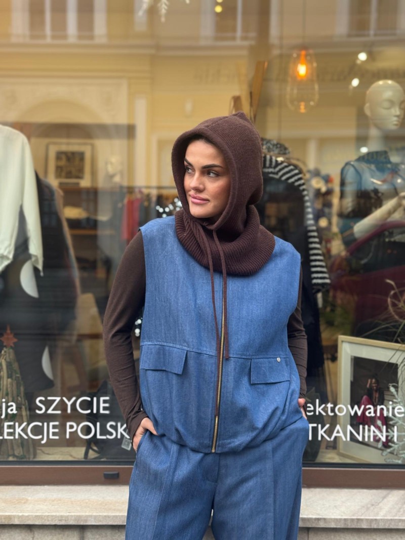 Miniatura produktu Niebieska Kamizelka na zamek z kieszeniami Gilet Jeans