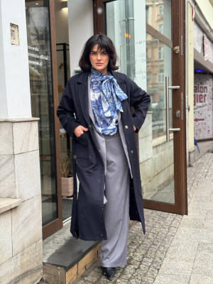 Płaszcz York Navy&Wool