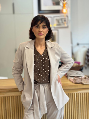 Żakiet Klasyczny Beige