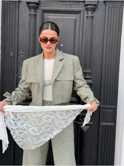 Apaszka Koronka White