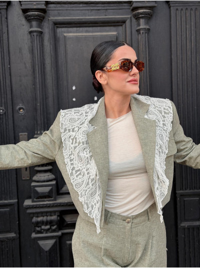 Apaszka Koronka White