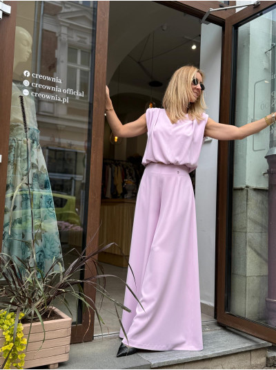 Spodnie Damskie z szeroką nogawką w kolorze różowym Toledo Pink