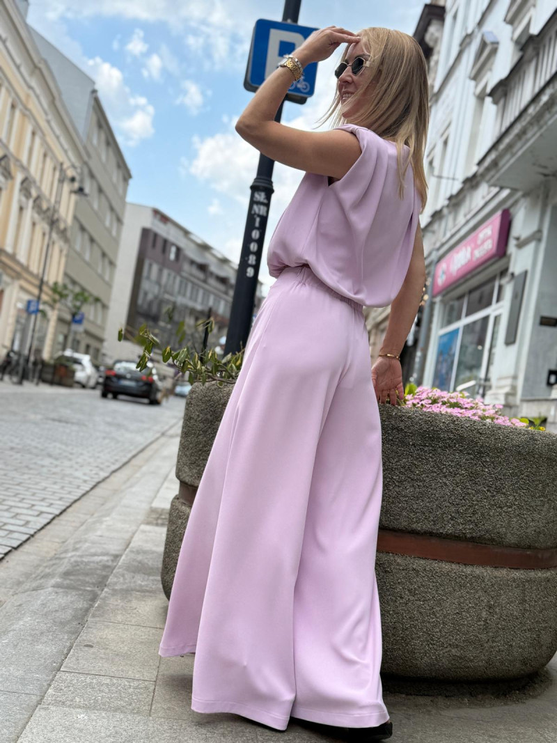 Miniatura produktu Spodnie Damskie z szeroką nogawką w kolorze różowym Toledo Pink