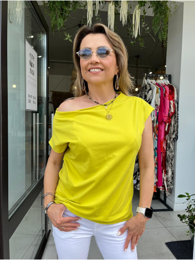 Bawełniany T-shirt Cleo Lemon