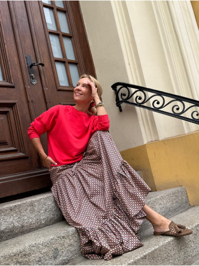 Spódnica Boho Damska midi na gumce Amelia Butter&Dots