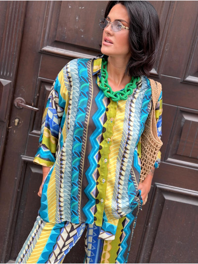 Koszula Ella Costa Rosa&Blue