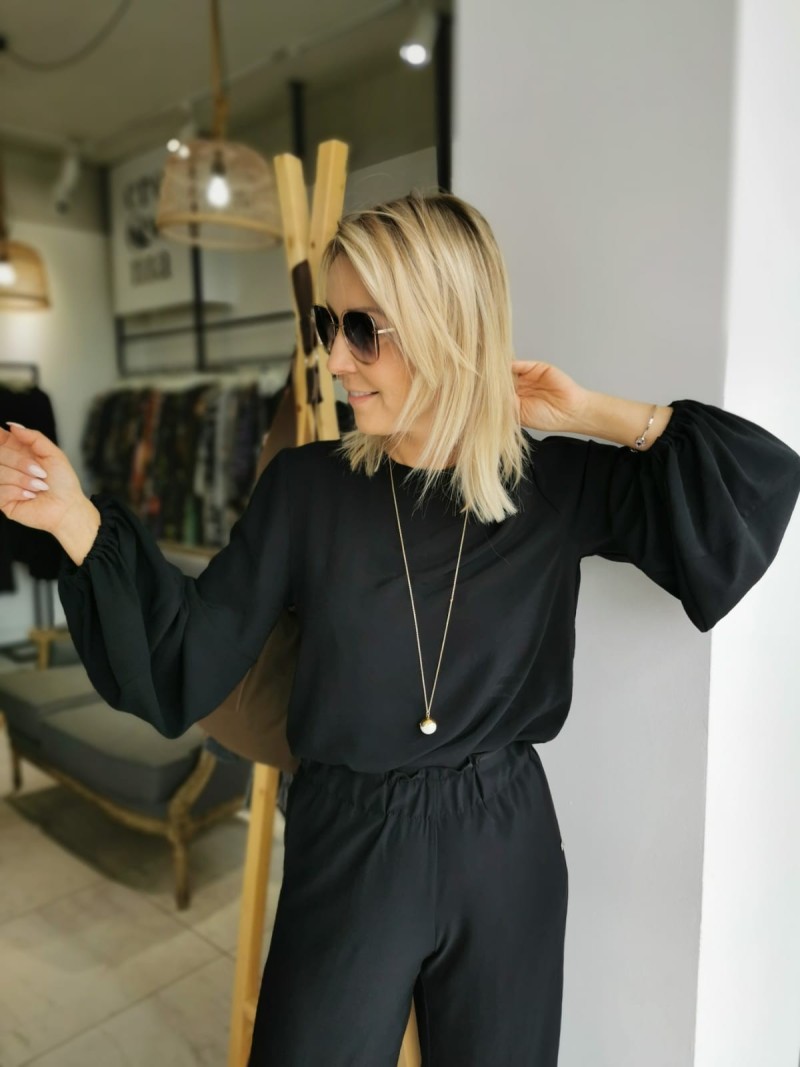 Miniatura produktu Elegancka Bluzka z bufiastymi rękawami w kolorze czarnym Hera Black