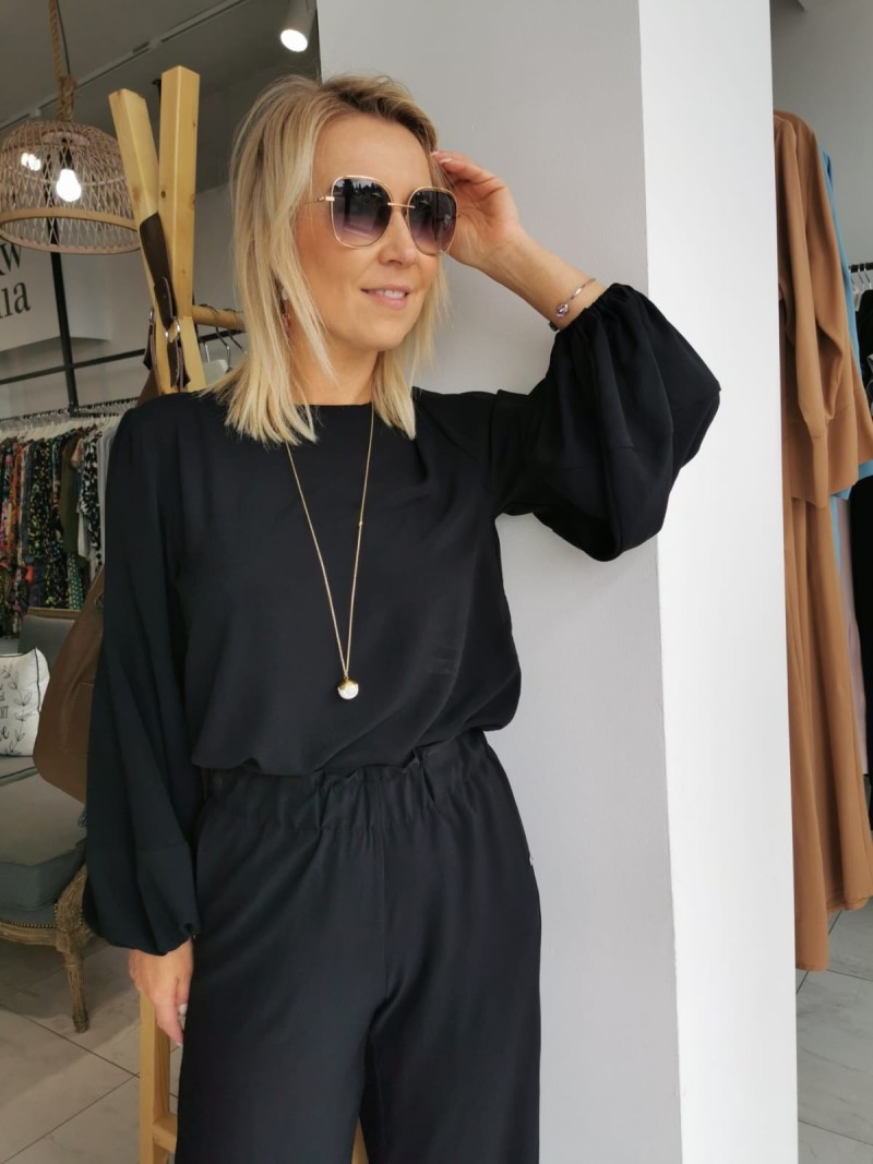Miniatura produktu Elegancka Bluzka z bufiastymi rękawami w kolorze czarnym Hera Black