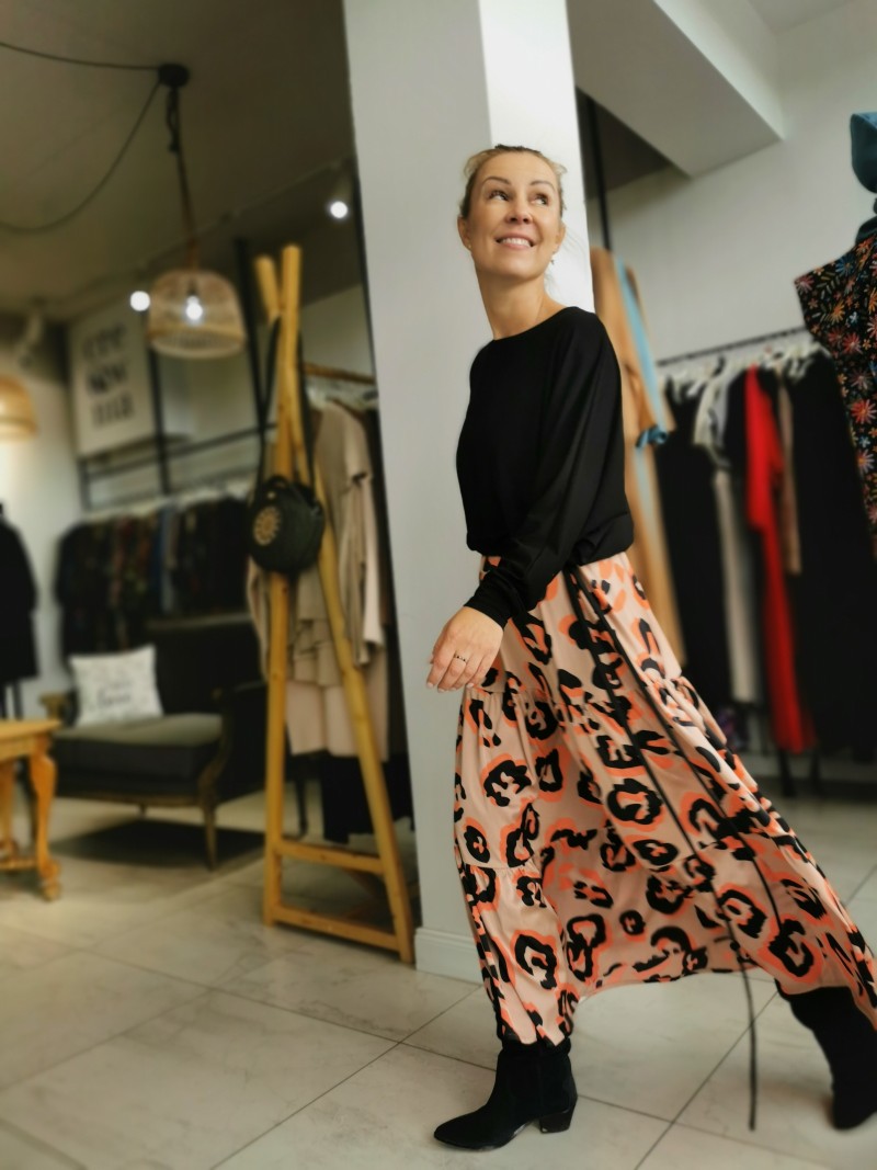 Miniatura produktu Wiskozowa Bluzka z wiązaniem w kolorze czarnym Pearl Black