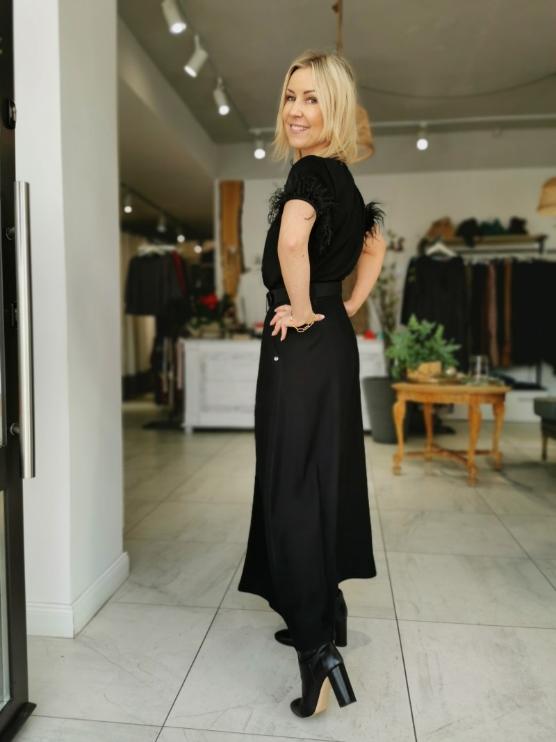 Miniatura produktu Trapezowa Spódnica maxi w kolorze czarnym Amara Black